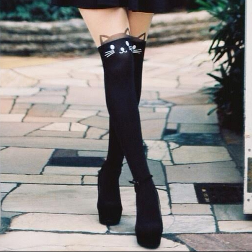 Brand New Cat Face and Tail Tights
